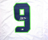 Kenneth Walker III Autographed White Pro Style Jersey-Beckett W Hologram *Silver