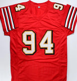 Charles Haley Autographed Red Pro Style Jersey- Beckett W Hologram *Black