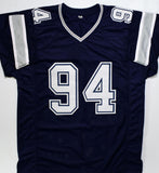 Charles Haley Autographed Blue Pro Style Jersey- Beckett W Hologram *Black