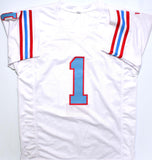 Warren Moon Autographed White Pro Style Jersey w/ HOF-Beckett W Hologram *Black