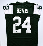 Darrelle Revis Autographed Green Pro Style Jersey w/HOF - Beckett W Hologram