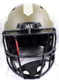 Trevor Lawrence Signed Jaguars F/S Salute to Service Speed Auth Helmet- Fanatics