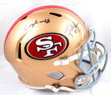 Frank Gore Elijah Mitchell Signed F/S 49ers Speed Helmet- Beckett W Hologram