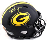 Aaron Jones Signed Packers F/S Eclipse Speed Authentic Helmet- Beckett W Holo