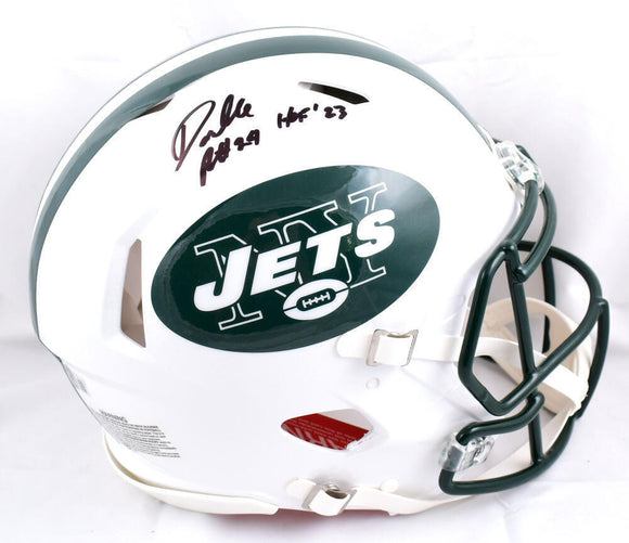 Darrelle Revis Signed Jets F/S 98-18 Speed Authentic Helmet w/HOF-Beckett W Holo