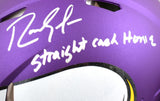 Randy Moss Signed Vikings F/S Speed Authentic Helmet w/Straight Cash- BA W Holo