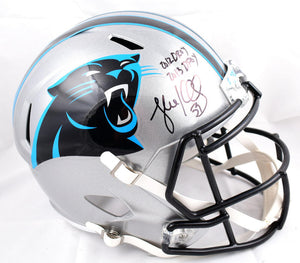 Luke Kuechly Signed Carolina Panthers F/S Speed Helmet w/2 insc.- Beckett W Holo