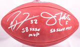 Ray Lewis Joe Flacco Signed Ravens Wilson Duke Football w/SB MVP- Beckett W Holo