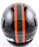 Ray Lewis Signed Miami Hurricanes F/S Black Nights Speed Helmet-Beckett W Holo