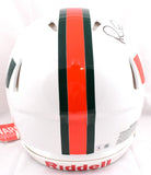 Michael Irvin Signed Miami Hurricanes F/S Speed Authentic Helmet-Beckett W Holo