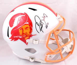 Ronde Barber Autographed Buccaneers F/S 76-96 Speed Helmet w/HOF-Beckett W Holo