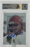 1993 Playoff Club #PC1 Joe Montana Auto Kansas City Chiefs BAS Autograph 10