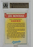 1990 Legends Sports Memorabilia #8 Joe Montana Auto SF 49ers BAS Autograph 10