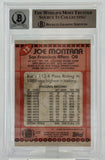 1990 Topps Disclaimer Back #13 Joe Montana Auto San Francisco 49ers BAS Auto 10