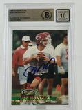 1993 Stadium Club #250 Joe Montana Auto Kansas City Chiefs BAS Autograph 10