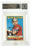 1988 Topps Sticker Backs #6  Joe Montana Auto SF 49ers BAS Autograph 10