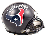 JJ Watt Autographed Houston Texans Mini Helmet- Beckett W Hologram *Silver