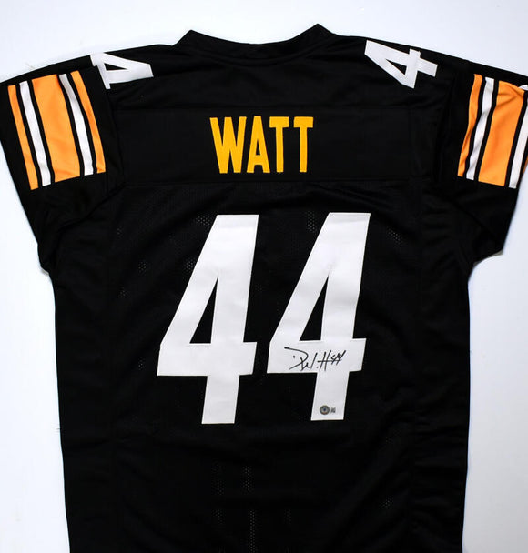 Derek Watt Autographed Black Pro Style Jersey- Beckett W Hologram *Black