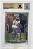 2020 Panini Prizm #398A Justin Jefferson Auto Minnesota Vikings BAS Autograph 10