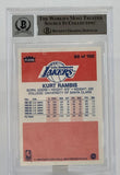 1986-87 Fleer #89 Kurt Rambis RC Los Angles Lakers BGS Autograph 10