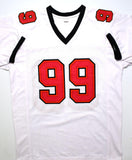 Warren Sapp Autographed White Pro Style Jersey w/3 Inscriptions -Beckett W Holo