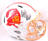 Warren Sapp Signed Buccaneers F/S 76-96 Speed Helmet w/2 insc.-Beckett W Holo