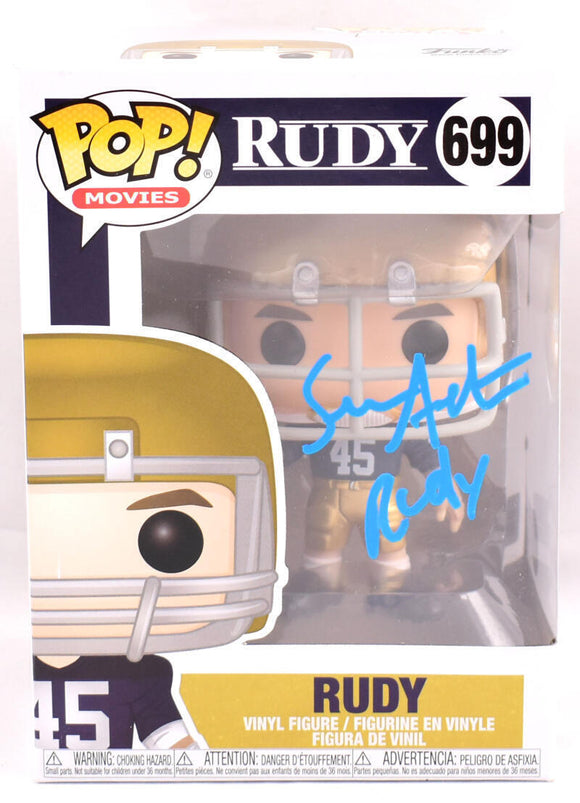 Sean Astin Autographed Rudy Funko Pop Figurine #699- Beckett W Hologram *Blue