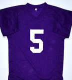 Chris Johnson Autographed Purple College Style Jersey - Beckett Hologram *Black