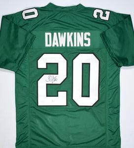 Brian Dawkins Autographed Green Pro Style Jersey- JSA W *Black