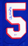 Willie Mcginest Autographed Blue Pro Style Jersey- Beckett Hologram *Blue