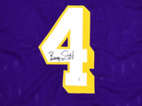 Byron Scott Autographed Purple Los Angeles Pro Style Jersey-Beckett W Hologram