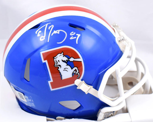 Ed McCaffrey Autographed Denver Broncos 75-96 Speed Mini Helmet- Beckett W Holo