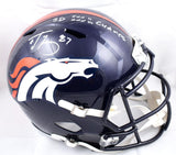 Ed McCaffrey Autographed Broncos F/S Speed Helmet w/2x SB Champs-Beckett W Holo