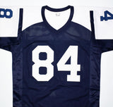 Jay Novacek Autographed Blue White Pro Style Jersey- Beckett W Hologram *Black