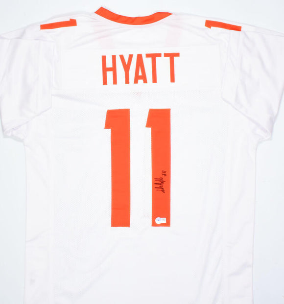 Jalin Hyatt Autographed White College Style Jersey- Beckett W Hologram *Black