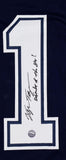 George Teague Autographed Blue Pro Style Jersey w/Defender of the Star-Prova