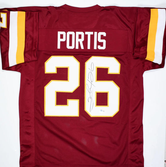 Clinton Portis Autographed Maroon Pro Style Jersey- Beckett W Hologram *Black