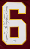 Clinton Portis Autographed Maroon Pro Style Jersey- Beckett W Hologram *Black