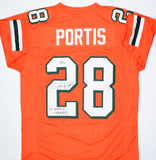 Clinton Portis Signed Orange College Style Jersey w/Natl Champs- Beckett W Holo