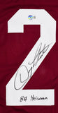 Doug Flutie Autographed Maroon College Style Jersey w/Heisman-Beckett W Hologram