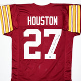 Kenny Houston Autographed Maroon Pro Style Jersey w/HOF- Prova *Black