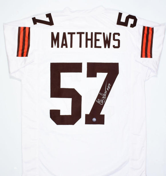 Clay Matthews Autographed White Pro Style Jersey - Prova *Silver