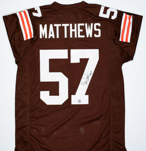 Clay Matthews Autographed Brown Pro Style Jersey - Prova *Black