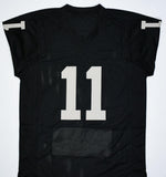 Sebastian Janikowski Autographed Black Pro Style STAT Jersey- Beckett W Holo