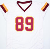 Santana Moss Autographed White Pro Style Jersey-Beckett W Hologram *Silver