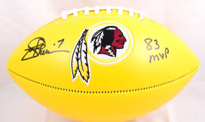 Joe Theismann Signed Washington Yellow Logo Football w/83 MVP-Beckett W Hologram