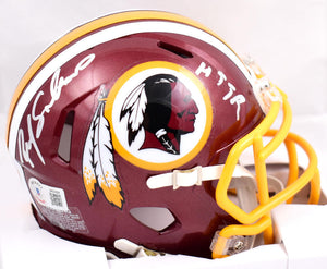 Ricky Sanders Autographed Washington Speed Mini Helmet w/HTTR- Beckett W Holo