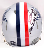 Drew Pearson Signed Cowboys 1976 Speed Mini Helmet w/America's Team- Prova