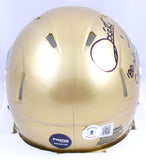 Rocket Ismail Autographed Notre Dame Speed Mini Helmet w/88 Natl Champs- Beckett