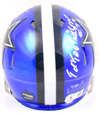 Ed "Too Tall" Jones Autographed Cowboys Flash Speed Mini Helmet- Beckett W Holo